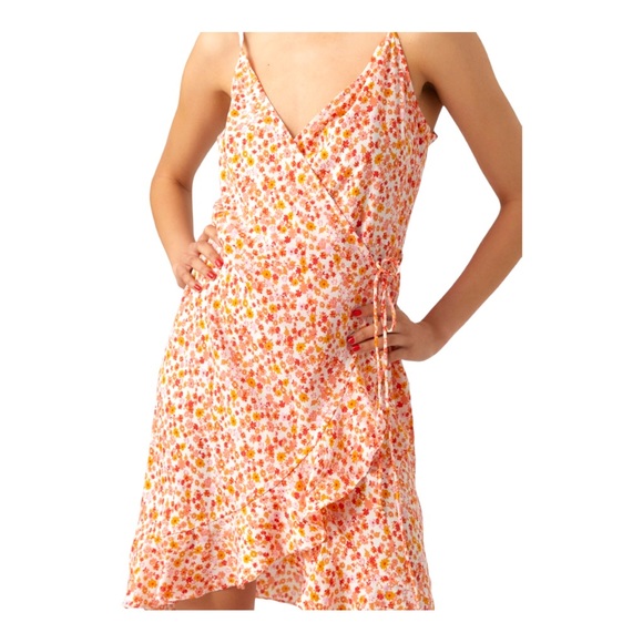 Vero Moda Floral Wrap Dress Size M - Picture 4 of 10